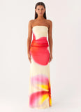 Iroha Strapless Maxi Dress Frangipani Yellow