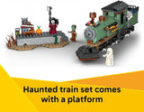 LEGO Creator 3 in 1 Haunted Mansion Building Toy for Kids Halloween Building Blocks Learning Toy for Girls Boys Ages 9 Build a Haunted House Train or Ship Gift for Birthdays 31167