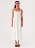 Pascuelle Midi Dress White