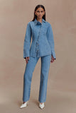 Janine High Waisted Straight Leg Jeans Classic Blue