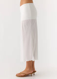Connect My Heart Midi Skirt White
