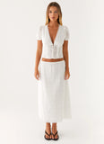 Sweet Lullaby Midi Skirt White