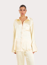 Lemon Oversized Satin Shirt