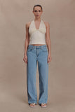 Cressida Crepe Halter Top Ivory