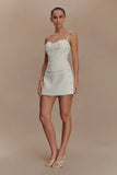 Jaime Spaghetti Strap Suiting Top Ivory