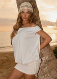 Leighken Knit Mini Dress White