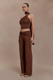 Lydia Slinky Straight Leg Pants Chocolate