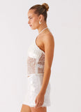 Shelly Halter Top White