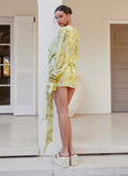 Sorrel Long Sleeve Mini Dress Yellow Tie Dye