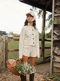 Cream Cable Knit Buttoned Cardigan