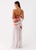 Loire Maxi Dress Peach Rose