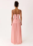 Clemence Bustier Maxi Dress Coral