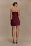 Andy Faux Suede Mini Dress Wine