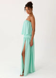 Lioras Strapless Maxi Dress Aqua