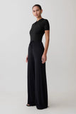 Dewi Wide Leg Modal Pants Black