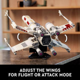 LEGO Star Wars Ultimate Collector Series X Wing Starfighter Building Set for Adults Star Wars Collectible for Build and Display with Luke Skywalker Minifigure Fun Gift Idea for Fans 75355
