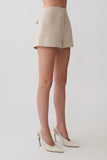 Solenne Suiting Shorts Natural Marle