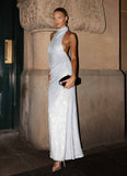 Kaida Sequin Maxi Dress Misty Blue