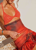 Wild Flame Sequin Top Scarlet Blur