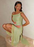 Huntah Midi Dress Green Tropical