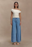 Carley Off Shoulder Knit Top Ivory