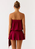 Forever Young Mini Dress Dark Cherry