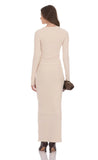 Ribbed Soft Maxi Skirt in Cream