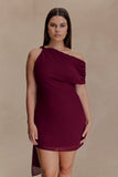 Daisie Chiffon Mini Dress Wine