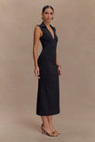 Keagan Sleeveless Midi Dress Black