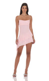 Mesh Tassel Dress in Pink