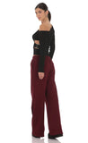 Cinchable Cuff Lucy Sweatpants in Burgundy