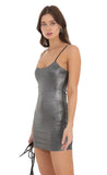 Bodycon Dress in Silver Shimmer