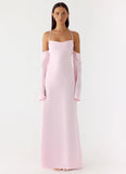 Breathe Me Long Sleeve Maxi Dress Baby Pink