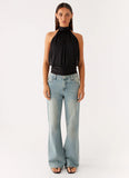 Willow Chiffon Top Black