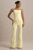 Jada Lemon Tailored Flared Leg Trousers
