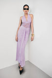 Bonnie Slinky And Lace Maxi Dress Lilac