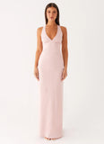 Desi Halterneck Maxi Dress Pink