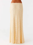 Honestly Sequin Maxi Skirt Yellow