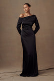 Avery Long Sleeve Maxi Dress Black