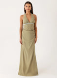 Lorela Maxi Dress Pale Olive