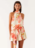 Diablo Backless Mini Dress Mimosa Blossom
