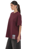 Lucy Graphic T Shirt in Burgundy