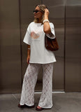 Matcha Lace Pants White