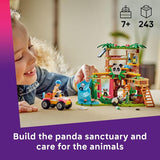 LEGO Friends Panda Sanctuary Animal Care Building Toy Playset for Girls Boys Ages 7 Gift Idea for Birthdays W 2 Minifigures Panda Toys 42648