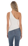 One Shoulder Stretch Top in White