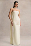 Graciella Stone Bandeau Maxi Dress With Draped Detailing And Scarf
