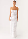 Diaz Crochet Maxi Dress White