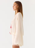Junia Long Sleeve Mini Dress Velvet Bloom