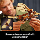 LEGO Icons Leonardo da Vincis Flying Machine DIY Kit Ornithopter Building Set for Adults Ages 18 Craft for Home or Office Decor with Display Stand Gift Idea 10363
