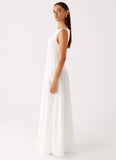 Carmel High Neck Maxi Dress White